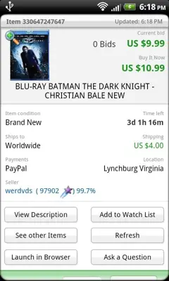 Droid Auctions eBay android App screenshot 5